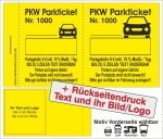 1000 Parktickets individuell  -doppelseitiger Druck-